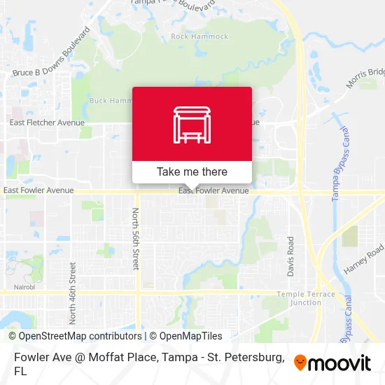 Fowler Ave @ Moffat Place map