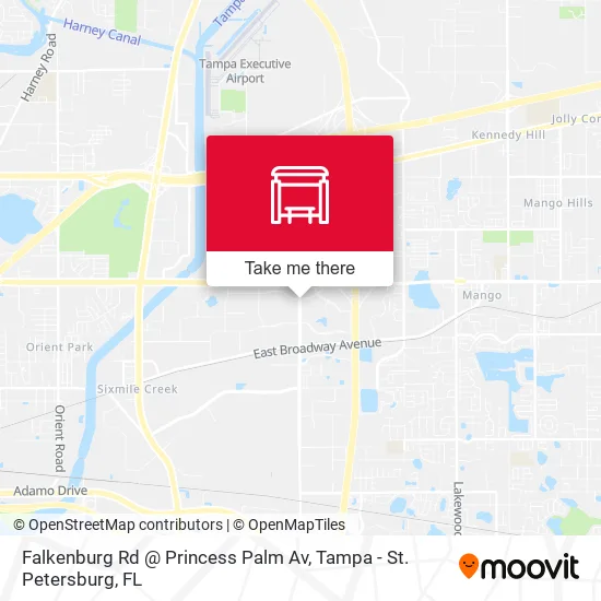 Falkenburg Rd @ Princess Palm Av map