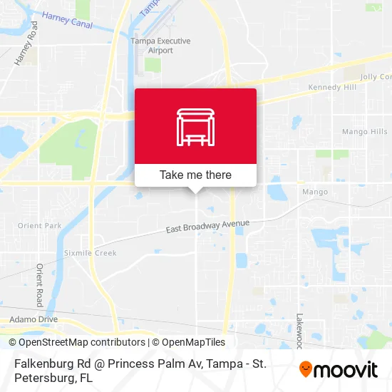 Falkenburg Rd @ Princess Palm Av map