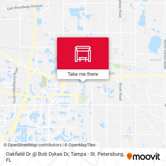 Oakfield Dr @ Bob Dykes Dr map