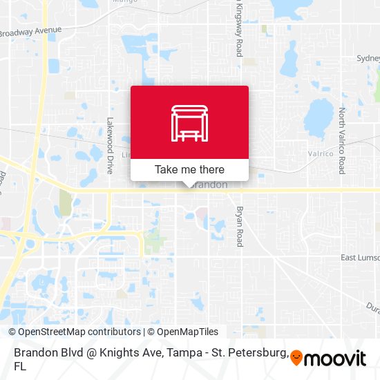 Brandon Blvd @ Knights Ave map