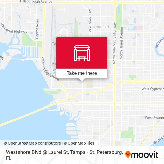 Westshore Blvd @ Laurel St map