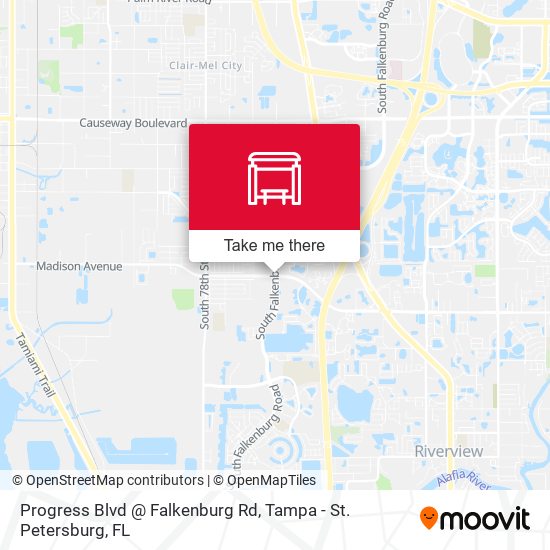 Mapa de Progress Blvd @ Falkenburg Rd