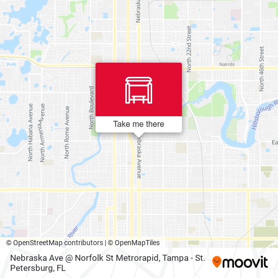 Nebraska Ave @ Norfolk St Metrorapid map