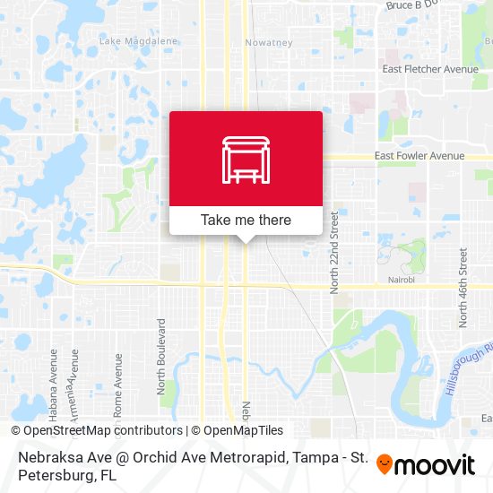 Nebraksa Ave @ Orchid Ave Metrorapid map