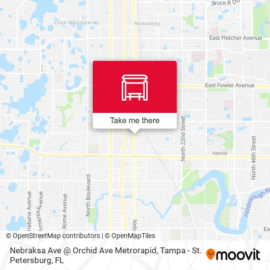 Mapa de Nebraksa Ave @ Orchid Ave Metrorapid
