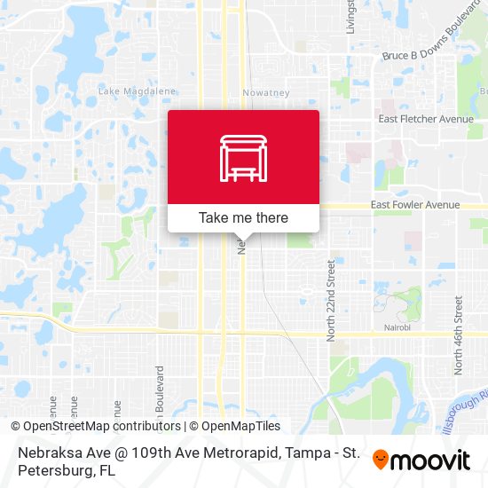 Nebraksa Ave @ 109th Ave Metrorapid map