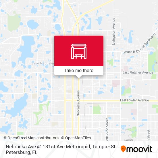 Nebraska Ave @ 131st Ave Metrorapid map