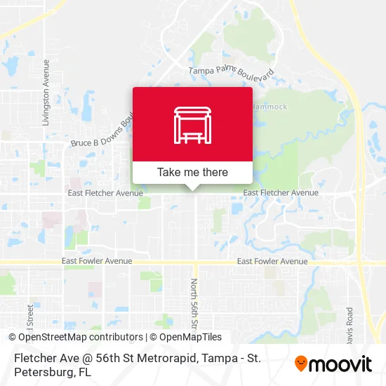 Fletcher Ave @ 56th St Metrorapid map