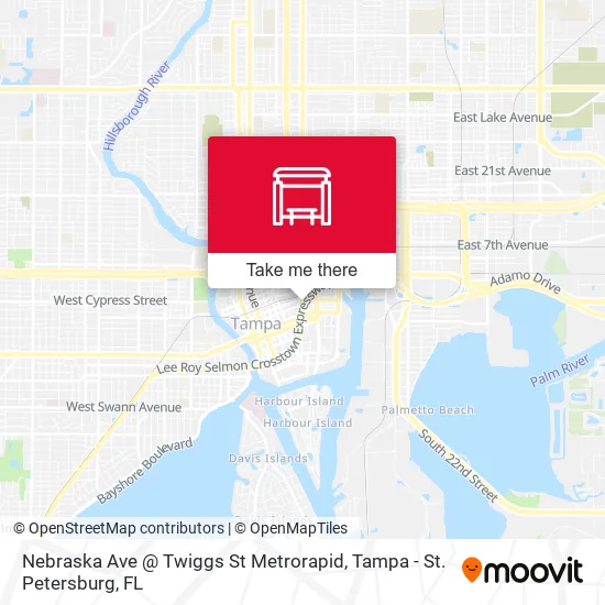 Mapa de Nebraska Ave @ Twiggs St Metrorapid