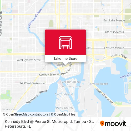 Mapa de Kennedy Blvd @ Pierce St Metrorapid