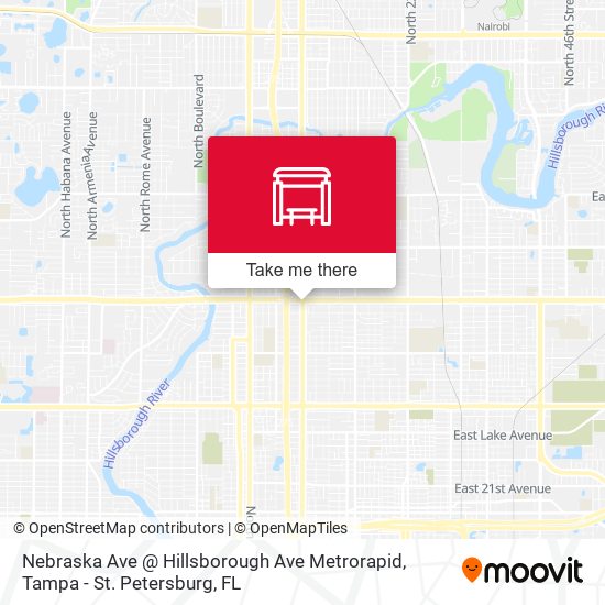 Mapa de Nebraska Ave @ Hillsborough Ave Metrorapid