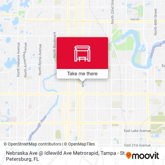 Mapa de Nebraska Ave @ Idlewild Ave Metrorapid