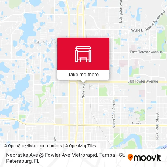 Mapa de Nebraska Ave @ Fowler Ave Metrorapid