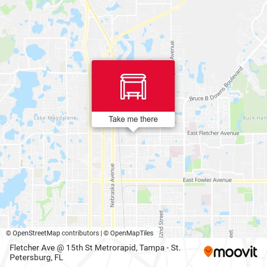 Fletcher Ave @ 15th St Metrorapid map