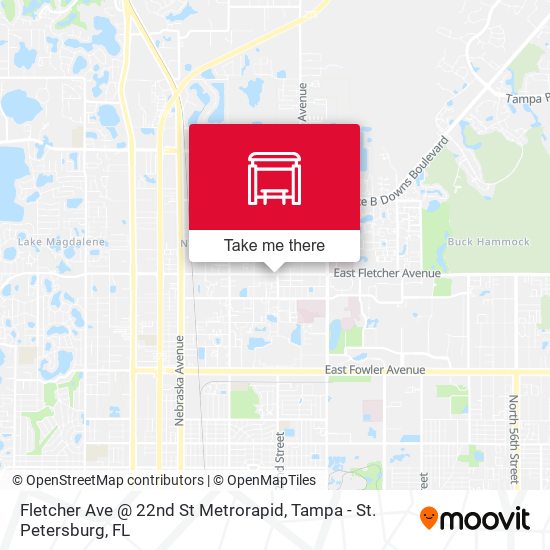 Fletcher Ave @ 22nd St Metrorapid map