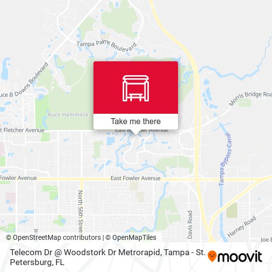 Telecom Dr @ Woodstork Dr Metrorapid map