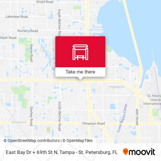 East Bay Dr + 69th St N map