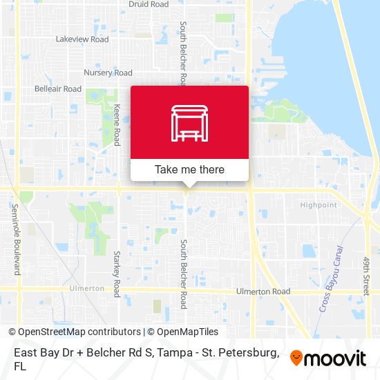 Mapa de East Bay Dr + Belcher Rd S