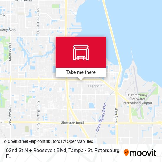 Mapa de 62nd St N + Roosevelt Blvd