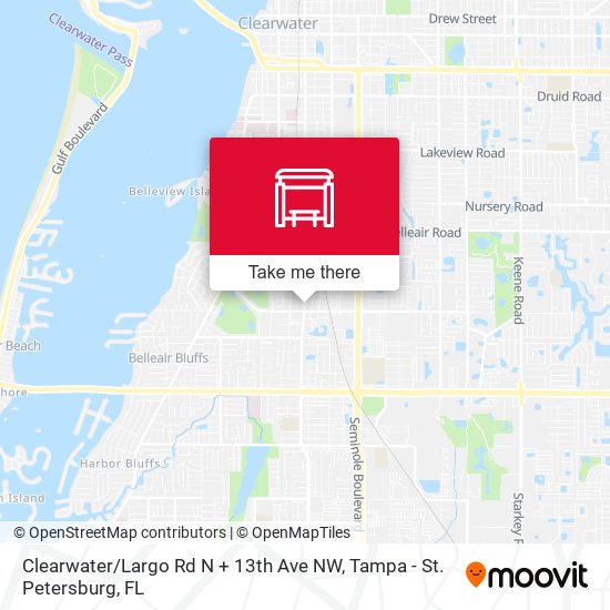 Mapa de Clearwater / Largo Rd N + 13th Ave NW