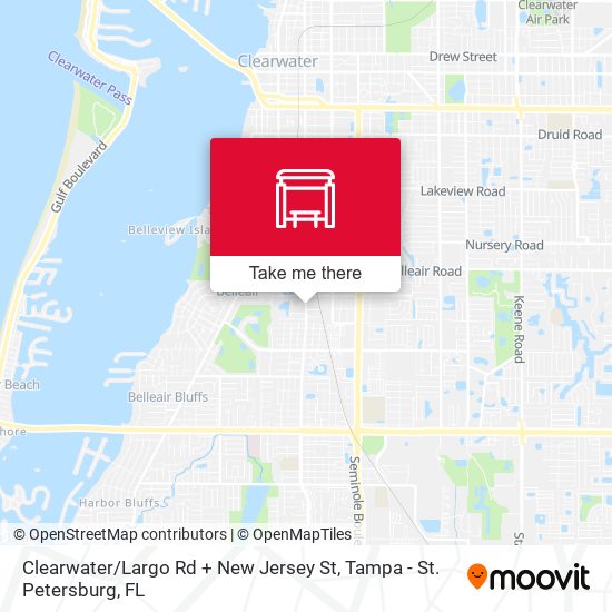 Clearwater / Largo Rd + New Jersey St map