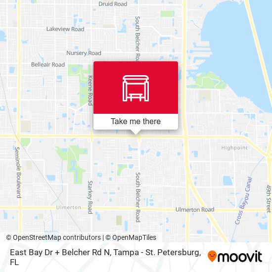 Mapa de East Bay Dr + Belcher Rd N