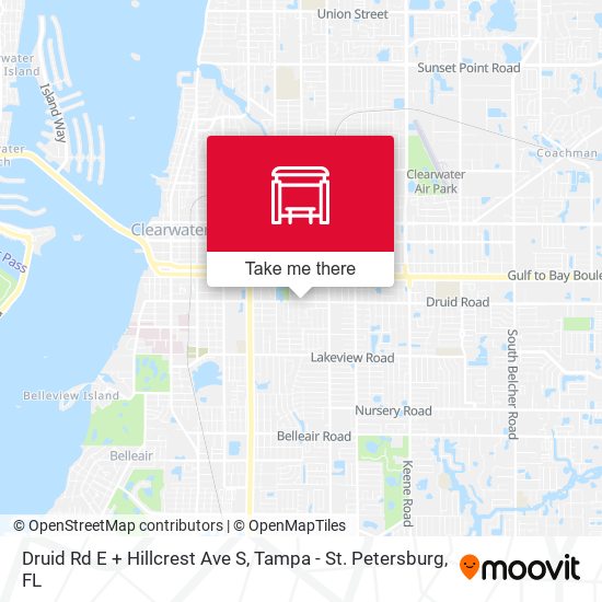 Druid Rd E + Hillcrest Ave S map
