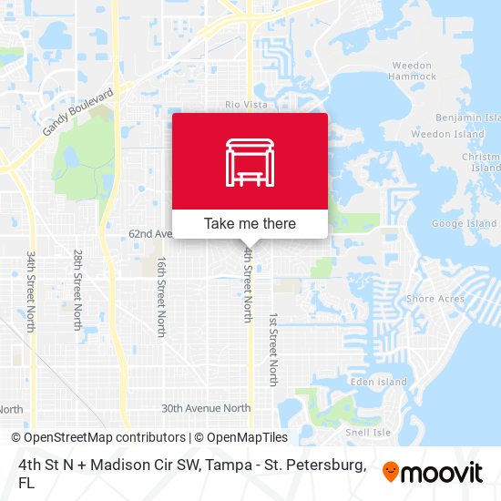 Mapa de 4th St N + Madison Cir SW