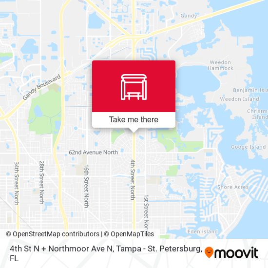 4th St N + Northmoor Ave N map