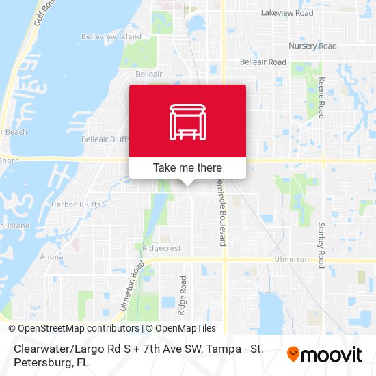 Clearwater / Largo Rd S + 7th Ave SW map
