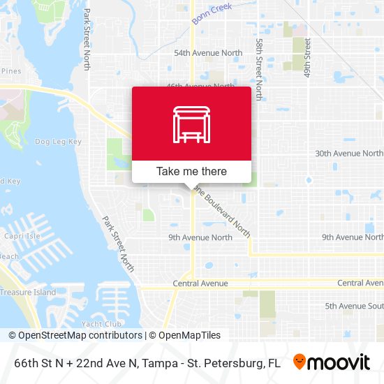 Mapa de 66th St N + 22nd Ave N
