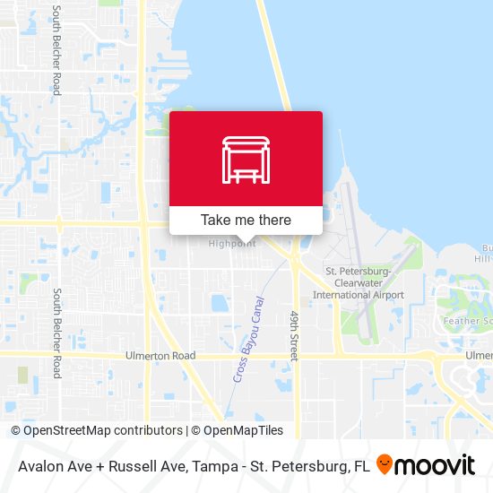 Avalon Ave + Russell Ave map