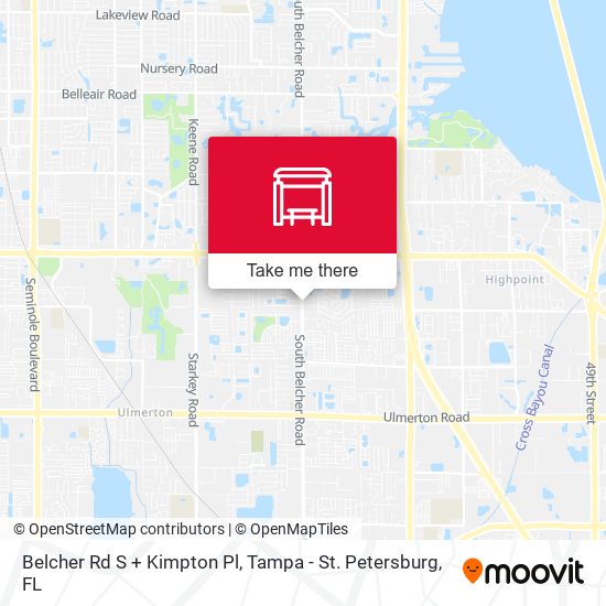Belcher Rd S + Kimpton Pl map