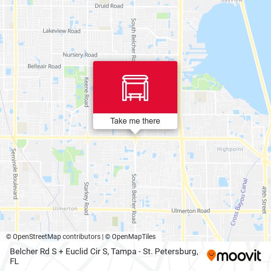 Belcher Rd S + Euclid Cir S map