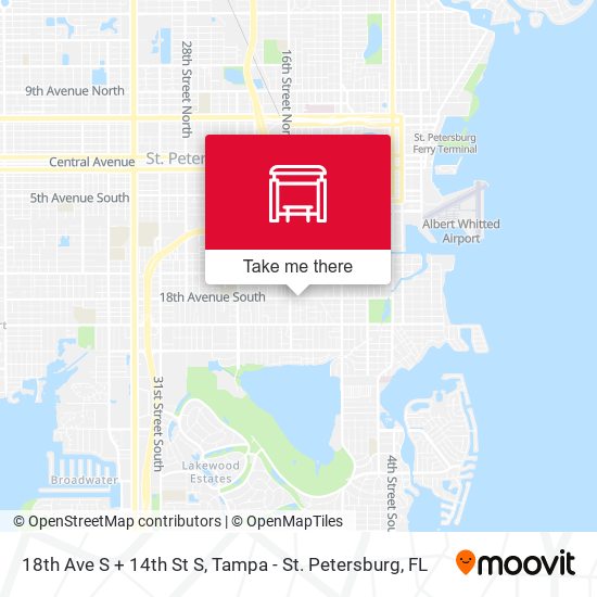 18th Ave S + 14th St S map