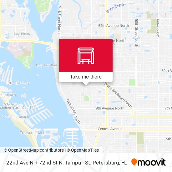 22nd Ave N + 72nd St N map