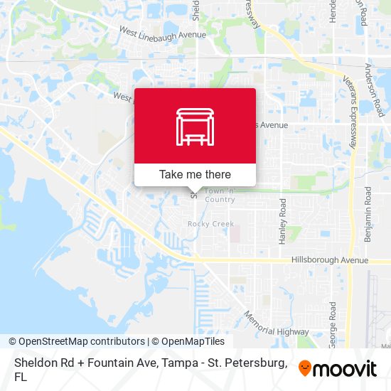 Sheldon Rd + Fountain Ave map