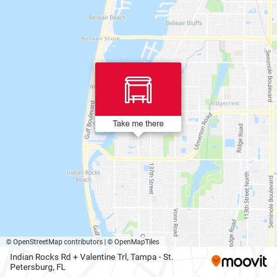 Mapa de Indian Rocks Rd + Valentine Trl