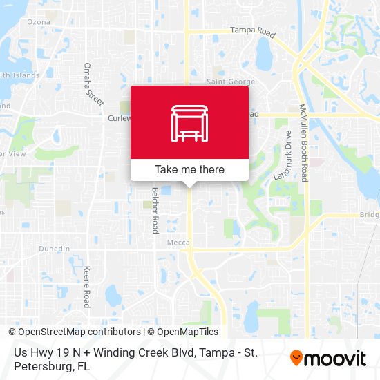 Us Hwy 19 N + Winding Creek Blvd map