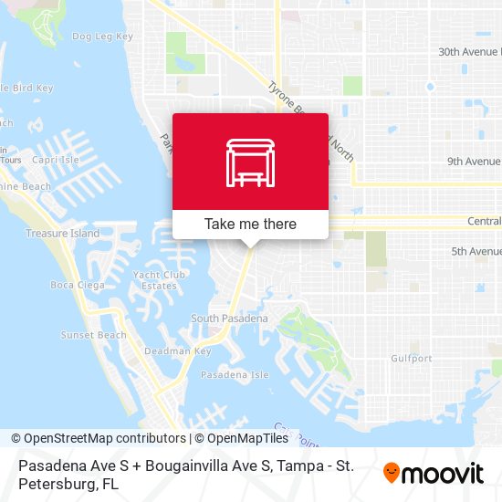 Mapa de Pasadena Ave S + Bougainvilla Ave S