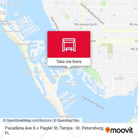 Mapa de Pasadena Ave S + Flagler St