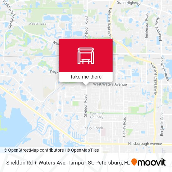 Mapa de Sheldon Rd + Waters Ave
