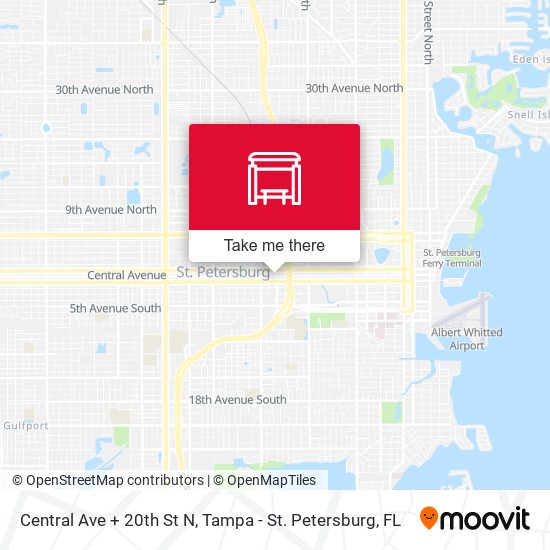 Central Ave + 20th St N map