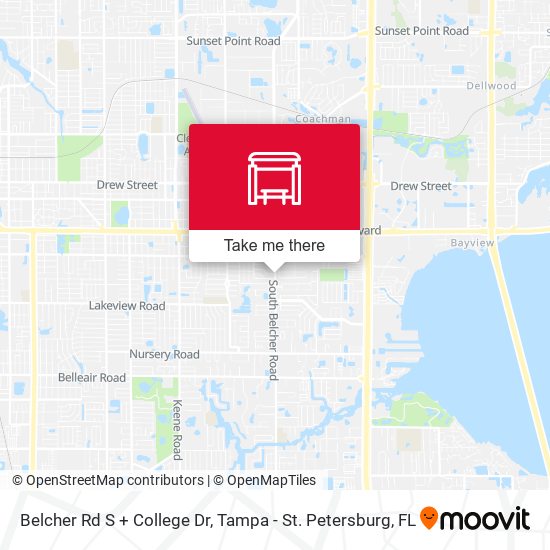 Belcher Rd S + College Dr map
