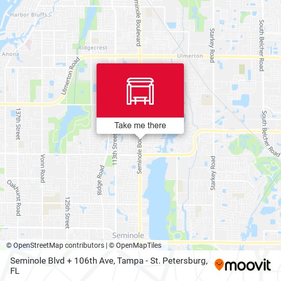 Mapa de Seminole Blvd + 106th Ave
