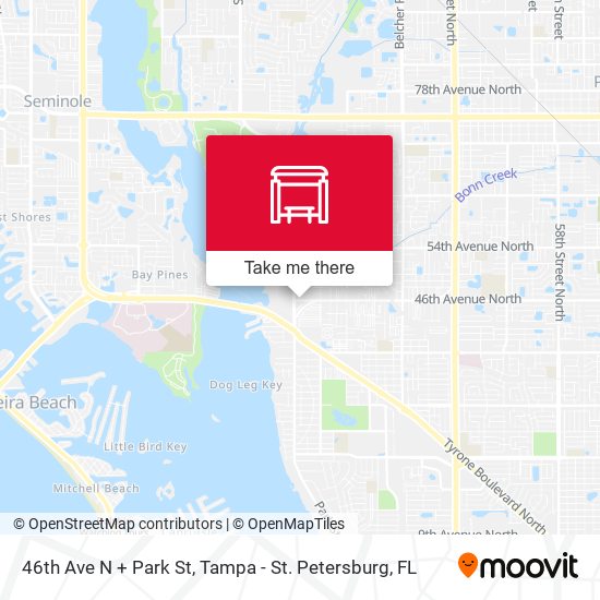 Mapa de 46th Ave N + Park St
