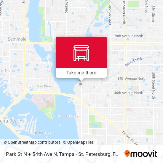 Park St N + 54th Ave N map