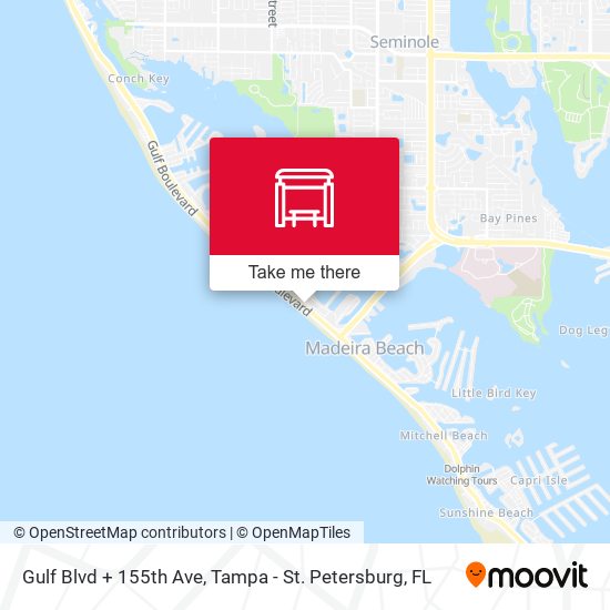 Gulf Blvd + 155th Ave map