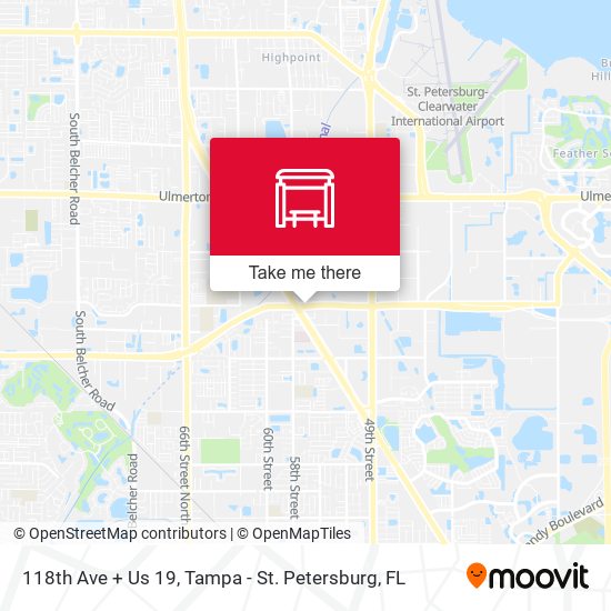 Mapa de 118th Ave + Us 19